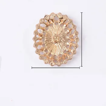 10pcs 53x26mm Kovinske Zlitine Kristalno Nosorogovo Podolgovat Ovalne Cvetje DIY Ročno Pokrivala Dodatki Za Nakit, Izdelava 2