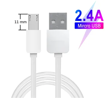 11 mm Ekstra Dolgo Mikro USB Kabel za Polnjenje, Za Oukitel C11 Blackview A20 Doogee Mikro Polnilnik USB Cabel 1 Meter