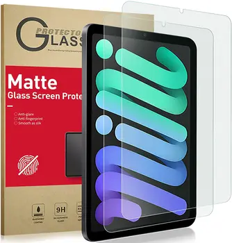 2 Pack 9H Mat Kaljeno Steklo Screen Protector Zasnovan za iPad Mini 6/Mini 1/2/3/4/5 ,Anti-Glare & Prstnih/Mehurček Prosta 0