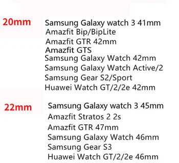 20 mm 22 mm Trak za Huawei GT2e GT2 42mm 46mm Najlon Pleteni Zanke za Samsung Watch 3 Nastavljiv Zapestnica za Amazfit Watch Band 5