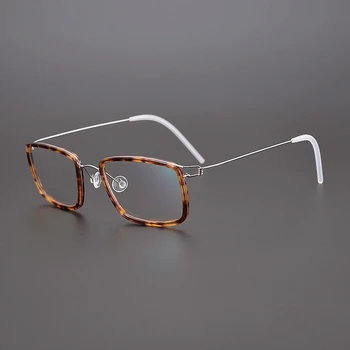 2022 Danske Blagovne Znamke Letnik Kvadratnih Titana Acetat Očal Okvir Moških Brezvijačno Recept Očala Ženske Optičnih Očal