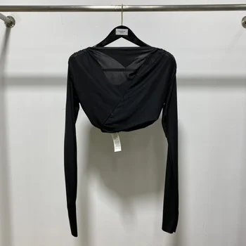 22ss Owen Seak Ženske Bombažno Majico Gothic High Street Dno Majice Oblačila Jeseni Black Ženske Plašče Majica 1