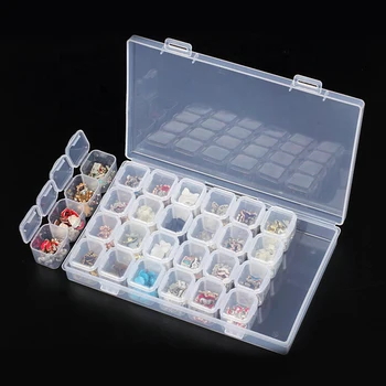 28 Omrežja Zaprti Plastična Škatla Za Shranjevanje Prinaša Dobička Tedensko Higieno Izmenljive Tabletke Primeru Nail Art Pribor Diamant Nakit Organizator