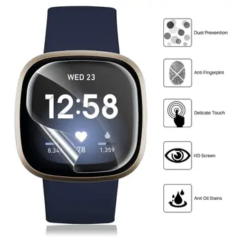 2Pcs Mehko Hydrogel Zaščitno folijo Za Fitbit Obratno 3/Občutek Screen Protector za Fitbit Versa3 0