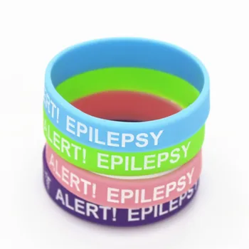 4PCS Zdravstveno Opozorilo Zapestnica Epilepsija Silikonski Manšeta Zavest Zapestnica Silikonske Zapestnice&Bangles za Otroke Darila SH135K 1