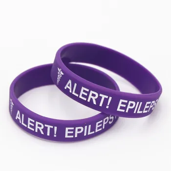 4PCS Zdravstveno Opozorilo Zapestnica Epilepsija Silikonski Manšeta Zavest Zapestnica Silikonske Zapestnice&Bangles za Otroke Darila SH135K 5