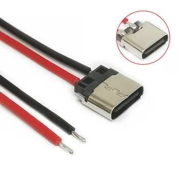 5pcs USB Tip-C 2P Varilne Žice Ženski Konektor Kabel Za Polnjenje Mobilnega Telefona 1
