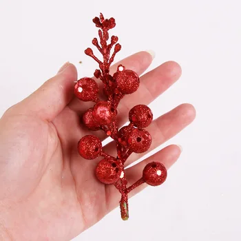 6pcs/veliko Bleščic Pene DIY Umetno Sadje Berry Božično Drevo Okraski Božič Okraski Ponaredek Sadne Pene Božični Dekor