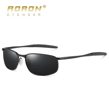 AORON Mens Polarizirana sončna Očala za šport pravokotnik Ogledalo sončna Očala moških Zlitine Okvir UV400 sončna Očala Očala