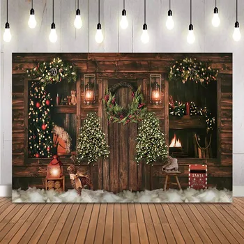 Božič kmečko lesa ozadje za fotografiranje Božično drevo Trojanski Letnik lučka photo booth ozadju Božič photocall