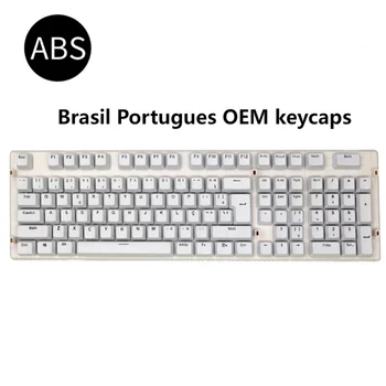 Brazilski Portugues 106 Tipke Keycap Abnt2 Postavitev Za igre na Srečo Mehanska Tipkovnica, OEM Osvetlitve od zadaj Dvojni Barve Vbrizgavanje Tipko caps 0