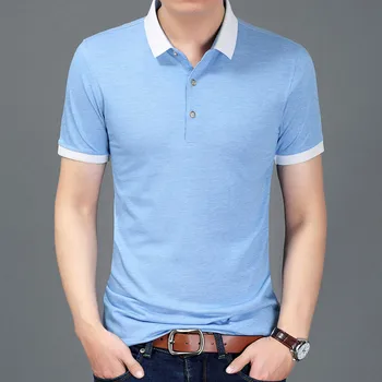 C1333-Poletje nove moške majice barva slim trend priložnostne kratka sleeved moda