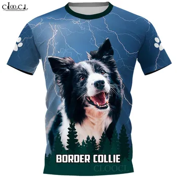 CLOOCL Airedale Terier Pes Moške majice Hišne Živali, 3D Tiskanja Moških Oblačil Ženske T Srajce Unisex Priložnostne Ulične 1