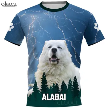 CLOOCL Airedale Terier Pes Moške majice Hišne Živali, 3D Tiskanja Moških Oblačil Ženske T Srajce Unisex Priložnostne Ulične 4