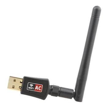 Creacube 600M Brezžični USB WiFi Adapter Omrežno Kartico Wifi Sprejemnik 2.4/5 G Dual Band Antene Računalniško Omrežje LAN Kartica Za PC 3