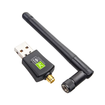 Creacube 600M Brezžični USB WiFi Adapter Omrežno Kartico Wifi Sprejemnik 2.4/5 G Dual Band Antene Računalniško Omrežje LAN Kartica Za PC 5