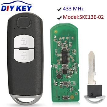DIYKEY SKE13E-02 Smart Remote Avto Ključ 433Mhz PCF7953P ID49 2 Gumb Za MAZDA 2, 3, 3MPS, 6, CX3 CX5 2013 2014 2015 2016