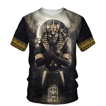 Egipt Poletne Moške Majice Nov O Vratu Kratek Rokav Plus Velikost Priložnostne Človek Vrhu Hip Hop Stilu 3D Tiskanih Tshirt Vintage Oblačila