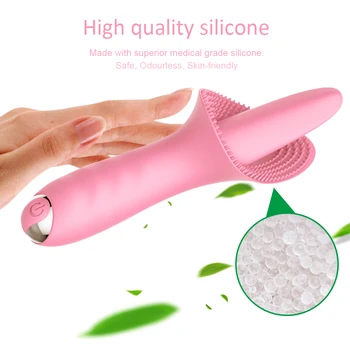 G Spot Klitorisa Vibrator Jezika Lizanje Klitoris Golicač Adult Sex Igrača za Ženske 10 Načini Vibracijska Vaginalni Orgazem seks igrače massager 2