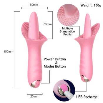 G Spot Klitorisa Vibrator Jezika Lizanje Klitoris Golicač Adult Sex Igrača za Ženske 10 Načini Vibracijska Vaginalni Orgazem seks igrače massager 3