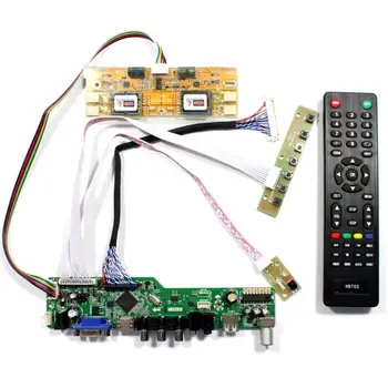 HD MI VGA AV USB RF LCD controller board T. V56.03 dela za 19 palca 1440x900 4lamp CCFL Osvetlitev 30pin LCD-plošča