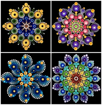 HUACAN Diamond Slikarstvo Mandala Celoten Kvadratni Diamond Vezenje Prodaje Cvet Nosorogovo Slika 5D DIY Diamond Mozaik