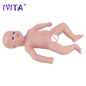 IVITA WG1563 17.71 palčni 3.18 kg 100% za Celotno Telo, Silikonski Prerojeni Baby Doll Realne Dekle Unpainted Lutke DIY Prazno Otroci Igrače 3