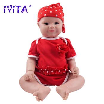 IVITA WG1563 17.71 palčni 3.18 kg 100% za Celotno Telo, Silikonski Prerojeni Baby Doll Realne Dekle Unpainted Lutke DIY Prazno Otroci Igrače 5