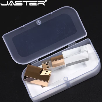 JASTER USB Ključek Kristalno USB Flash Drive Rose zlata po Meri Logo Pen drive Black Pomnilniško kartico 32 G 64GB 128GB Ustvarjalno Darilo Pendrive 3