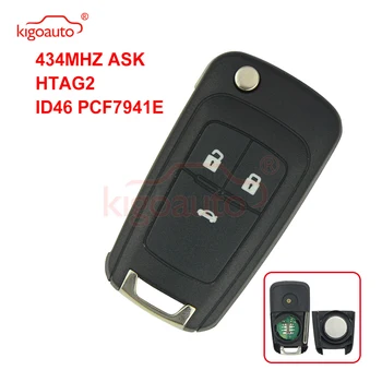 Kigoauto Cruze flip daljinski ključ 3 gumb 433 Mhz za Chevrolet avto ključ z ID46 čip 2010 2011 2012 2013 2014