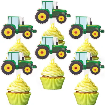 Kmetije Rojstni Dekoracijo Traktor Cupcake Pokrivalo Avtomobilov Izbirčen Gradnje Baby Tuš Cake Dekor Dobave