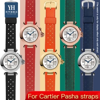 Konkavno vmesnik gume traku moški, ki je primerna za Cartier Pasha PASHA serije zarezo watch band zapestnica 20 22 mm watch dodatki