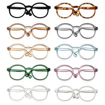 Krog Okvir Miniaturni Očala Clear Leče Candy Barve Očala Slog Za Blythe Lutka Pribor Plišastih Lutka Očala Dodatki