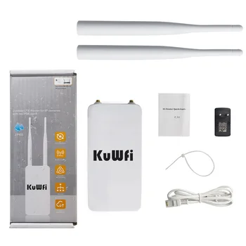 KuWFi 4G WiFi Usmerjevalnik 300Mbps Brezžični Dolge razdalje, WiFi Range Extender Odklenjen na Prostem Nepremočljiva LTE Usmerjevalnik S Sim Kartico 5