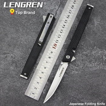 LENGREN DIREKTOR 7096 flip zložljiva Japonski nož žepni nož D2 jekla prostem preživetje EOS kampiranje orodja oster lovski nož
