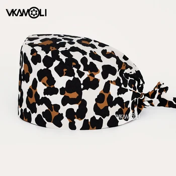Leopard natisniti moda Grmišča klobuk accesorios medicos piling, kape Zdravstvenimi Delavci skp medicinska sestra pribor operacijo šcitnikom ženske