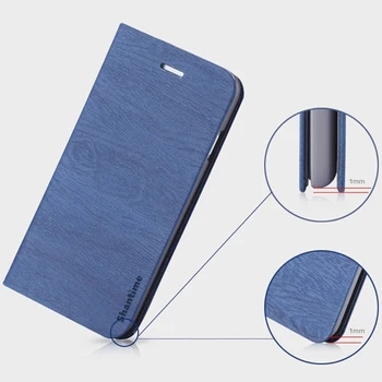 Lesa zrn PU Usnje Primeru Telefon Za Huawei Honor 3C Flip Primeru Za Huawei Honor 3C Poslovnih Denarnice Primeru Mehke Silikonske Zadnji Pokrovček 4