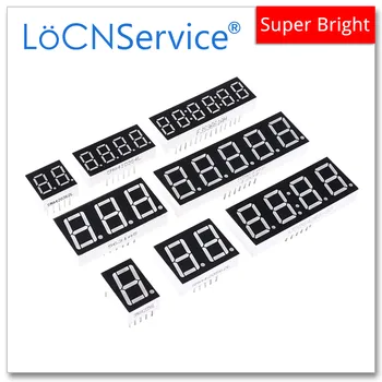 LoCNService 30PCS 0.56 Palčni Digitalni Cev LED Zaslon 3 Bit Rdeča Rumena Zelena Modra Bela Skupno Anodo / Katodo 7 Segment 0.56 palčni 1