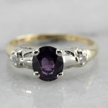 Luksuzni lepe Vijolične barve Diamant udejstvovanje žensk poroko ljubezen prstan velikost 6-10 0