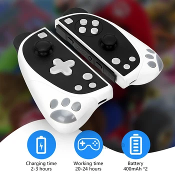 Luštna Za Ns vklopite povezavo Bluetooth, Združljiva Gamepad, ki je Primerna za Nintendo Stikalo Levo in Desno Ročico Joycons Brezžični Panda Ročaj 0