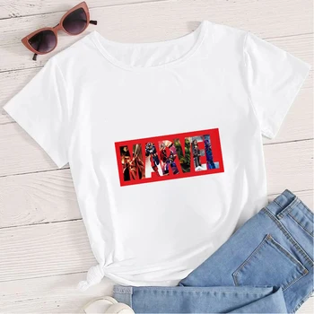 Marvel Tshirt Ženske 2022 Nove Modne Kratke Rokave Priložnostne Majice, Vrhovi Tee Hitro Dostavo ženska Oblačila Rusija Brezplačna Dostava 4
