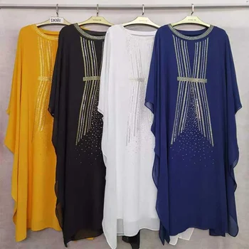 Maxi Obleko Afriške Obleke za Ženske Jeseni Afriške tričetrt Rokav Poliester Barva Obleko Dashiki Afriška Oblačila 4