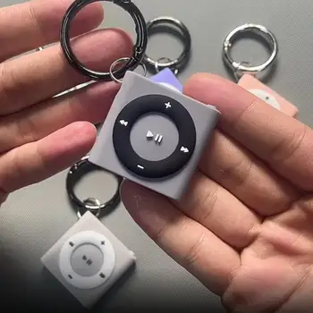 Mini Silikonsko Ohišje Za Apple Airtag Zaščitna Primeru MP3 Keychain, ki je Primerna Za Airtag Lokator Tracker Anti-izgubil Zaščitna torbica