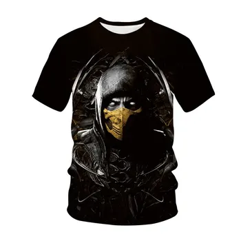 Mortal Kombat 3D Print majica s kratkimi rokavi Moda Spopadov Igra Ulične 2002 Moški Ženske Šport Priložnostne T-Shirt Hip Hop Oblačila Moški zgornji deli oblačil 1