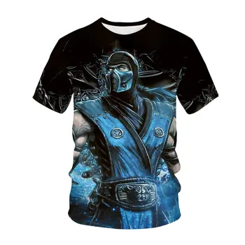 Mortal Kombat 3D Print majica s kratkimi rokavi Moda Spopadov Igra Ulične 2002 Moški Ženske Šport Priložnostne T-Shirt Hip Hop Oblačila Moški zgornji deli oblačil 2