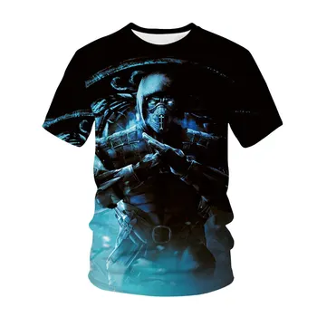 Mortal Kombat 3D Print majica s kratkimi rokavi Moda Spopadov Igra Ulične 2002 Moški Ženske Šport Priložnostne T-Shirt Hip Hop Oblačila Moški zgornji deli oblačil 5