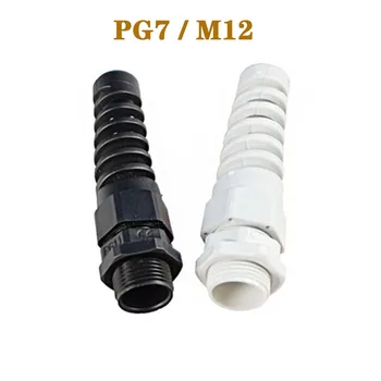 Najlon Kabelske uvodnice PG7 M12 nepremočljiva kabel konektorji navoj žleze gume napeljave kanalski IP68 Anti-upogibanje plastičnih kabel rokav 0