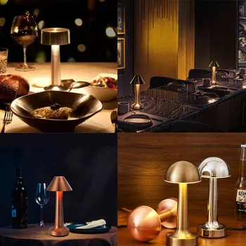 Nordijska Hotelski Bar namizne Svetilke Dining Restavracije Posteljo Strani Zatemniti Akumulatorski Kovinski Lampada Da Tavolo LED Obračuna namizne Svetilke