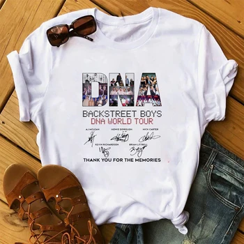 Nov Prihod 2022 Kul ženska Oblačila Backstreet Boys Grafika, Tiskanje Tshirts Femme Harajuku Majica Hip Hop Glasbe Ljubezen Majica s kratkimi rokavi 1