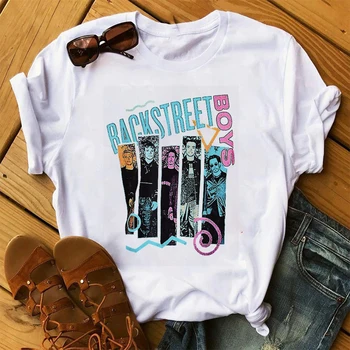 Nov Prihod 2022 Kul ženska Oblačila Backstreet Boys Grafika, Tiskanje Tshirts Femme Harajuku Majica Hip Hop Glasbe Ljubezen Majica s kratkimi rokavi 4